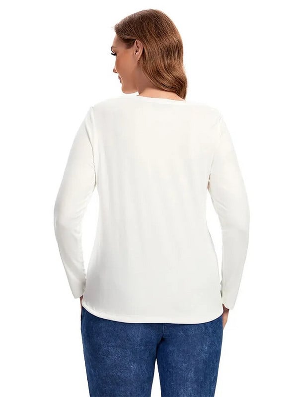 Pulover de mărime mare pentru femei Pulover șic elegant de vară pentru femei dolofane Pulover de modă din bumbac