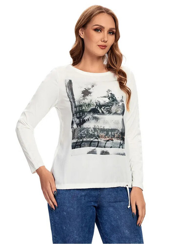 Pulover de mărime mare pentru femei Pulover șic elegant de vară pentru femei dolofane Pulover de modă din bumbac