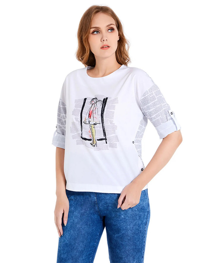 Sieviešu lielizmēra džemperis Pavasara šiks elegants džemperis apaļīgam sieviešu modes džemperim