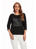 Γυναικείο Μπλουζάκι Plus Size Άνοιξη Κομψό μπλουζάκι κατάλληλο για στρογγυλό γυναικείο βαμβακερό casual τοπ