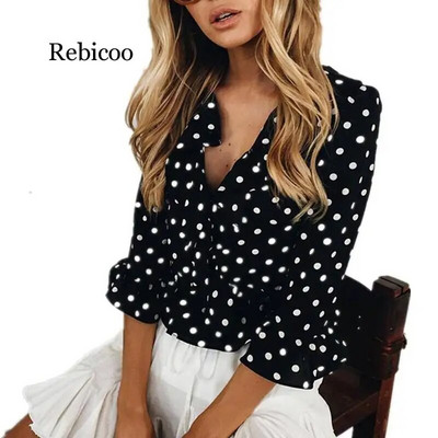 Moteriški taškiniai marškinėliai Laisvi V kaklo viršūnės Moteriškos Laisvalaikio raukiniai Rankovės Palaidinė Marškiniai Moteriški viršūnės