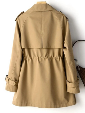 Γυναικεία καμπαρντίνα 2023 Άνοιξη Φθινόπωρο Νέα σε Μόδα Μαύρα Ρούχα Κορεάτικο σακάκι Oversize Γυναικείο Παλτό Casual Solid Πανωφόρι