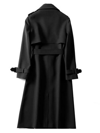 Fitshinling 2023 Зимна дамска ветровка с колан, модно улично дълго яке, палто, женско облекло, тънка дамска ветровка