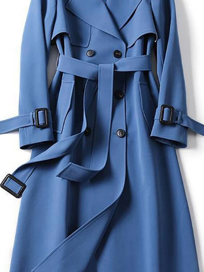 Fitshinling 2023. aasta talvine naiste tuulejope vööga Moodsad tänavarõivad, pikk jakk-mantel Naisteriided õhukesed tuuletõkked naistele