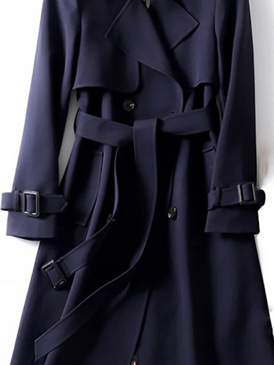 Fitshinling 2023. aasta talvine naiste tuulejope vööga Moodsad tänavarõivad, pikk jakk-mantel Naisteriided õhukesed tuuletõkked naistele