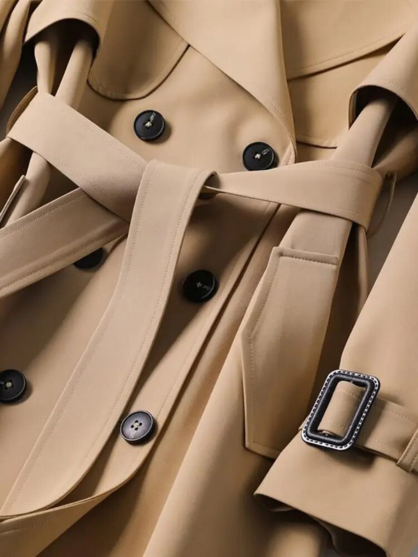 Fitshinling 2023. aasta talvine naiste tuulejope vööga Moodsad tänavarõivad, pikk jakk-mantel Naisteriided õhukesed tuuletõkked naistele