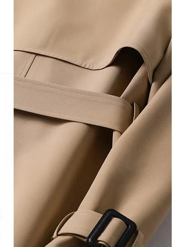 Fitshinling 2023. aasta talvine naiste tuulejope vööga Moodsad tänavarõivad, pikk jakk-mantel Naisteriided õhukesed tuuletõkked naistele