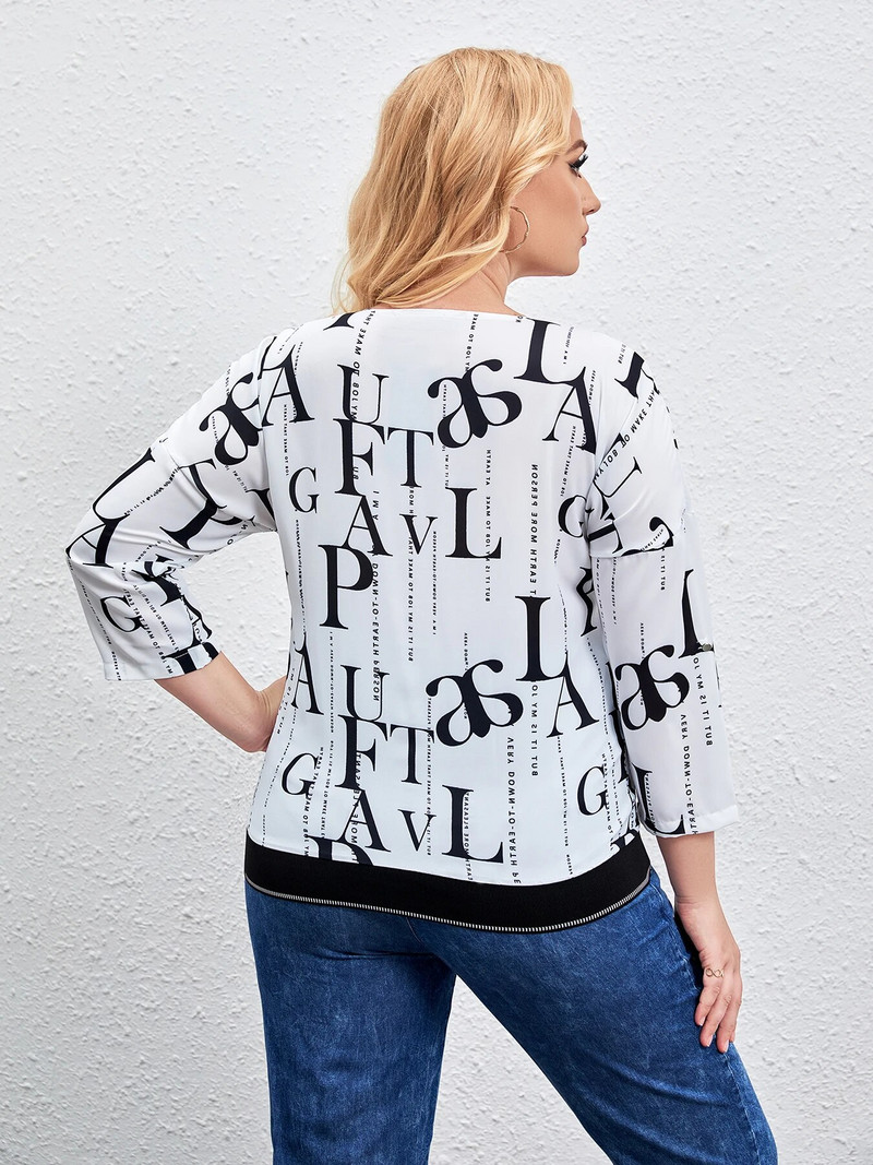 Moteriški didelio dydžio vasariniai elegantiški viršutiniai drabužiai, skirti apkūnioms moteriškoms madingoms palaidinėms