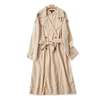 Καμπαρντίνα, High-End Feeling, Ιδιοσυγκρασία, Μόδα, Γυναικείο φθινοπωρινό παλτό μόδας με χαλαρή εφαρμογή πάνω από το γόνατο