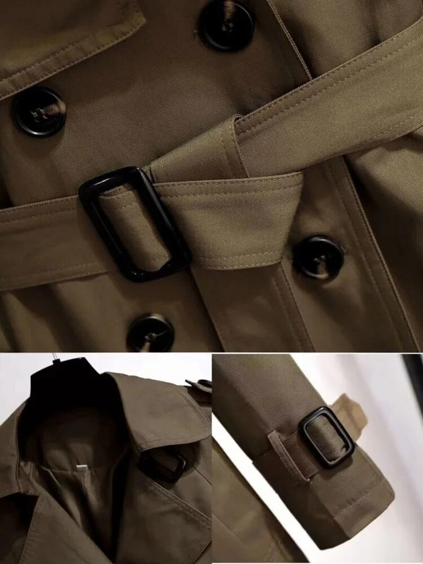 Γυναικεία μπουφάν 2023 Ζεστά παλτό φθινοπώρου/χειμώνα Κορεάτικα μακρυμάνικα μπλουζάκια με διπλό στήθος κοντό vintage γυναικεία ρούχα