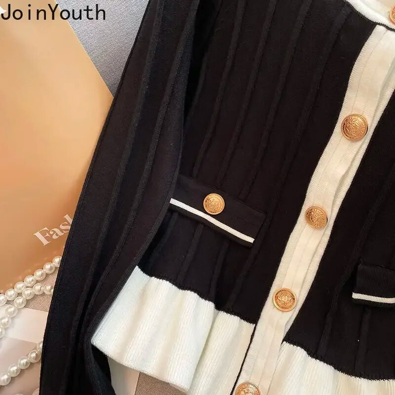 Sweet Cardigan Naiste riided O-kaelusega sleeve tuunika Sueter Mujer volangid Vintage kootud kampsun mantel Korea Pull Femme