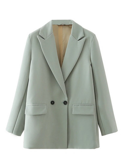 TRAF naiste mood, kaherealised kontorirõivad bleisermantel Vintage sälkudega krae, pikkade varrukatega naiste ülerõivad stiilsed topid