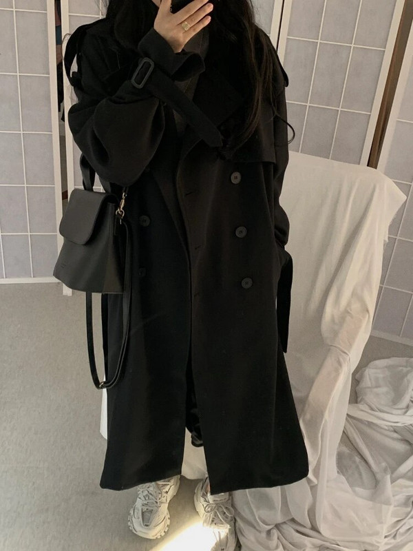 Nauji rudens paltai, moteriški, žiema, 2023 m. vienspalviai atvartai, dvieilis, per didelis vėjo striukė, moteriški drabužiai