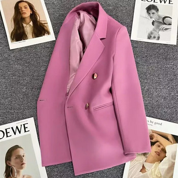 Ανοιξιάτικο φθινόπωρο μονόχρωμο κοστούμι Κομψό Κορεάτικο Casual Γυναικείο Μπουφάν Νέα Μόδα Πολυτελή Γυναικεία Παλτό Splice Γυναικεία Ρούχα Γραφείου