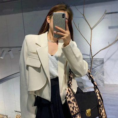 Lucyever 2023 kevadmood naiste Korea stiilis bleiser, kärbitud bleiserid, naiste universaalne tänava pikkade varrukatega ülikonnajope