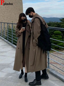 Vabaaja armastajate kaherealised pikad mantlid Korea mood paarile jakid Kvaliteetsed kevadsügis Chaqueta uued välisrõivad