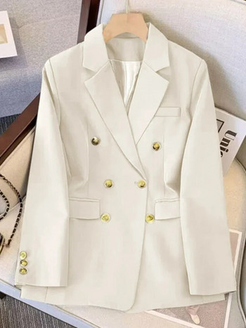Μπλέιζερ για γυναίκες 2023 Άνοιξη φθινόπωρο Νέο σε λεπτή κορεάτικη μόδα πανωφόρια Φαρδιά γυναικεία μπουφάν Office Γυναικεία παλτό blazer
