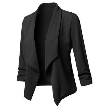 Дамски тънки блейзъри Жилетка Палто 2022 Дамски блейзъри и якета с дълги ръкави Асиметрични ежедневни бизнес костюми Горно облекло