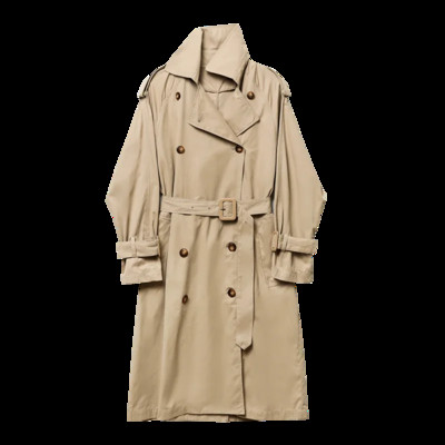 RARF lady pavasario ir rudens naujas klasikinis moteriškas paltas su dvigubomis sagomis, striukė, senovinis vidutinio ilgio paltas, su diržu