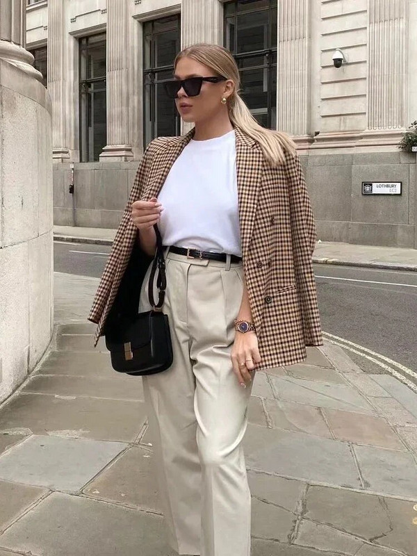 SLTNX TRAF 2023 m. madingi languoti moteriški švarkai, prašmatnūs dvieiliai švarkai, skirti laisvalaikio moteriško kostiumo moterims.