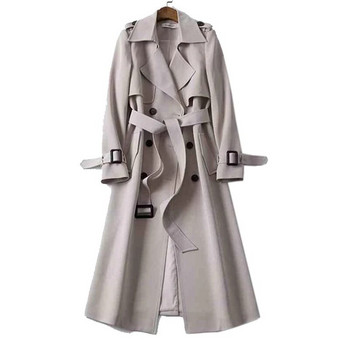 Γυναικείο παλτό με ζώνη μόδας Νέο διπλό στήθος Μεσαία γυναικεία καμπαρντίνα υψηλής ποιότητας Πανωφόρι Windbreaker Γυναικείο παλτό