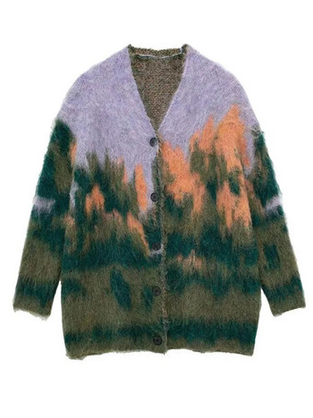 Φθινοπωρινό συνονθύλευμα πουλόβερ Γυναικεία ζακέτα 2023 Casual χειμωνιάτικο μακρυμάνικο με λαιμόκοψη V γυναικεία πουλόβερ Κομψό παλτό Streetwear με κουμπί