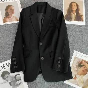 Άνοιξη και φθινόπωρο νέο στυλ casual ταμπεραμέντο υψηλής ποιότητας γυναικείο σακάκι γυναικείο μπλέιζερ φαρδύ κοστούμι καθαρού χρώματος