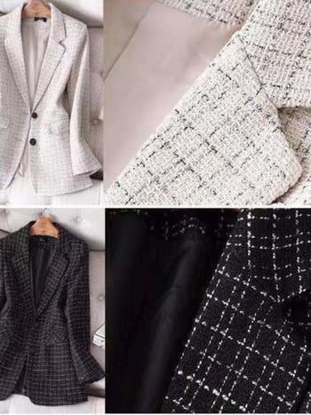 Καρό μπλέιζερ Fashion Jacket Ανοιξιάτικο φθινόπωρο μακρυμάνικο casual κομψό γραφείο Classic Chic Temperament Blazer New 2023