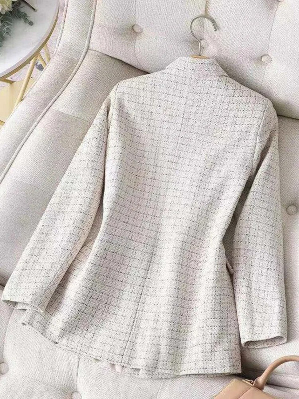 Καρό μπλέιζερ Fashion Jacket Ανοιξιάτικο φθινόπωρο μακρυμάνικο casual κομψό γραφείο Classic Chic Temperament Blazer New 2023