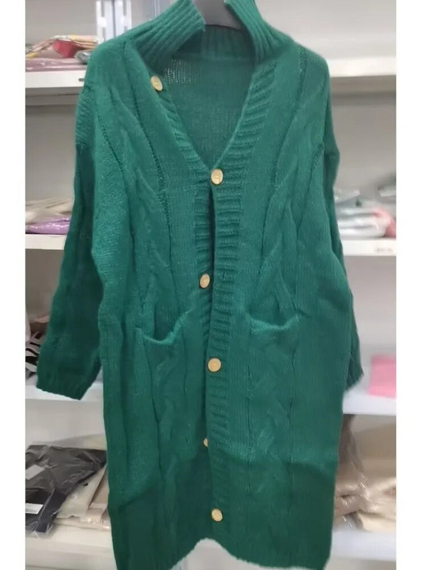 BlingBlingee 2023 Winter Warm Cable Χοντροκομμένη πλεκτή γυναικεία ζακέτα Traf με μακρυμάνικο κουμπιά Φαρδύ πουλόβερ Γυναικείο μπουφάν