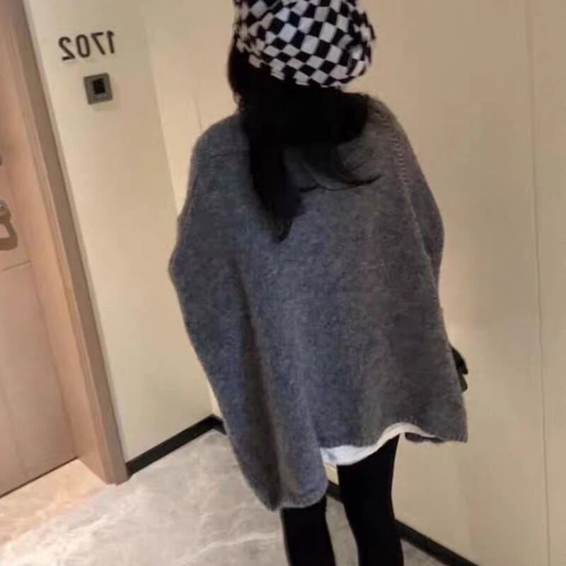 Rimocy sügistalvised paksud soojad kardiganid naistele korea laisa tuulega pehmed kampsunid naiste ühevärvilised kardiganid naistele