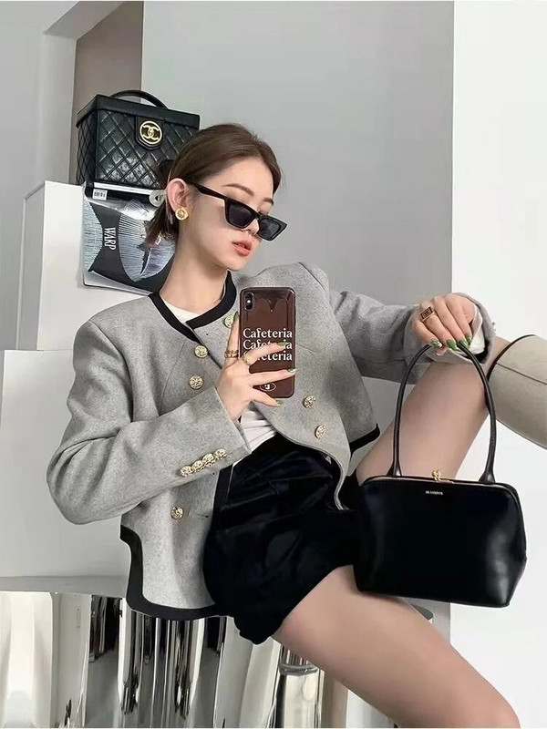 Naiste bleiser šikk elegantne ümara kaelusega rõivad vabaaja temperamendiga kaherealised ebakorrapärased pikkade varrukatega mantelriided, top Uus