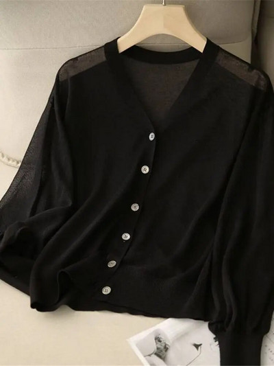 Moteriški megztiniai, ploni, atsparūs saulės spinduliams, vasariniai megzti, paprasti, kasdieniai, solidaus temperamento, viena krūtinė, permatoma atostogų Mujer drabužiai Ropa