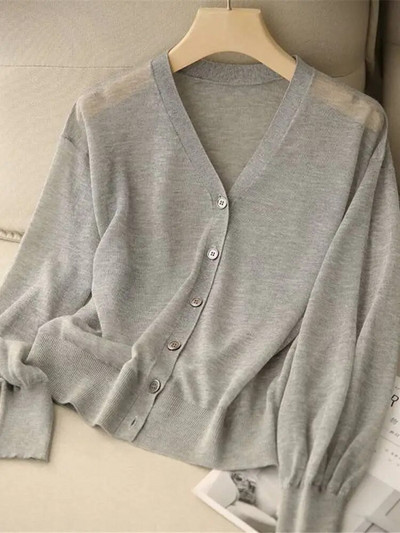 Moteriški megztiniai, ploni, atsparūs saulės spinduliams, vasariniai megzti, paprasti, kasdieniai, solidaus temperamento, viena krūtinė, permatoma atostogų Mujer drabužiai Ropa