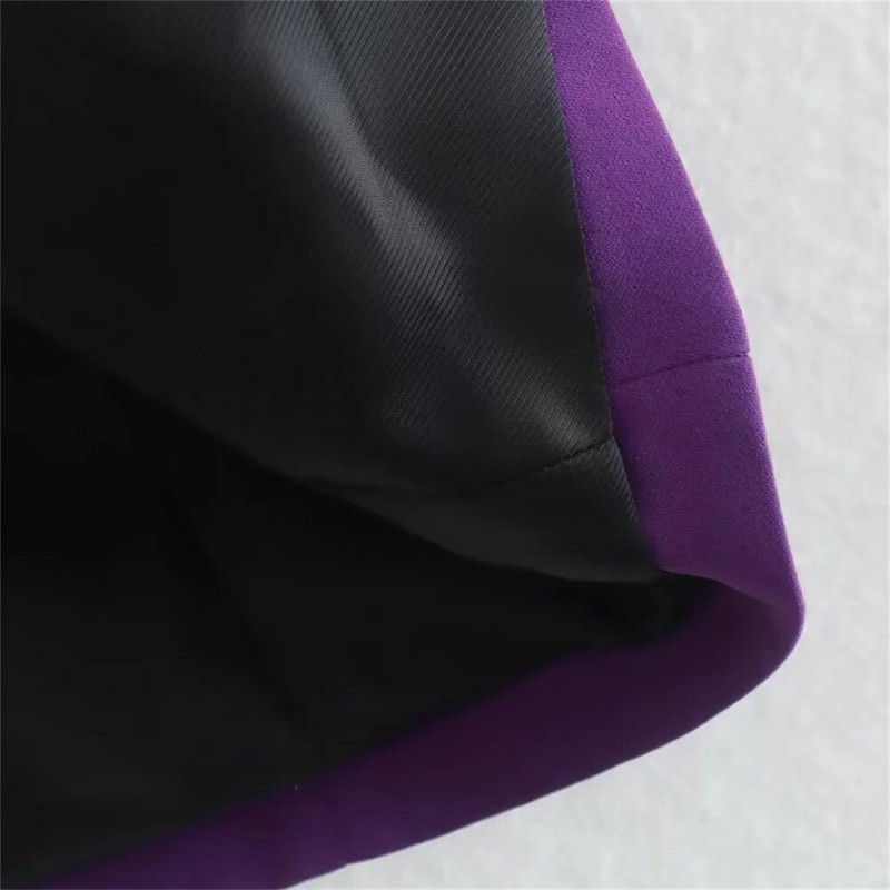 UNIZERA2023 Φθινοπωρινό γυναικείο απλό πέτο με μεσαίο φαρδύ μπλουζάκι με περιστρεφόμενα μανίκια και ανοιχτό μπλέιζερ χωρίς κουμπιά