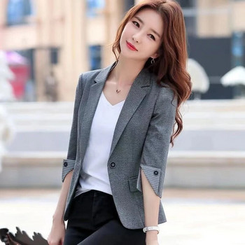 Γυναικείο Blazer 2023 Νέα Κορεάτικη Μόδα για Άνοιξη Καλοκαίρι Γυναικείο κοστούμι τριών τετάρτων μανίκι Γυναικείο κοστούμι casual κοντό παλτό γυναικείο εξωτερικό