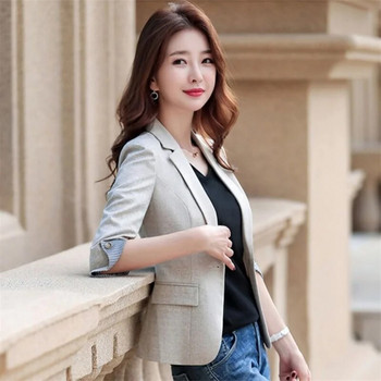 Γυναικείο Blazer 2023 Νέα Κορεάτικη Μόδα για Άνοιξη Καλοκαίρι Γυναικείο κοστούμι τριών τετάρτων μανίκι Γυναικείο κοστούμι casual κοντό παλτό γυναικείο εξωτερικό