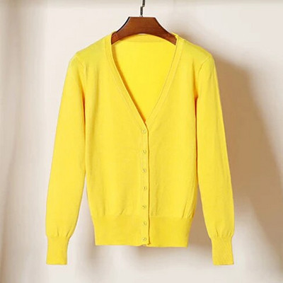 Queechalle 25 Colors kootud kardiganid kevad sügiskardigan naiste vabaaja pikkade varrukatega topid V-kaelusega soliidne naiste kampsun mantel