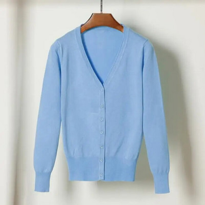 Queechalle 25 Colors kootud kardiganid kevad sügiskardigan naiste vabaaja pikkade varrukatega topid V-kaelusega soliidne naiste kampsun mantel