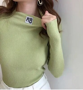 Join Youth Half Thitleneck Πουλόβερ Μασίφ Απλικέ 2020 Φθινόπωρο Χειμώνας All Match Γυναικεία πουλόβερ Λεπτά Νέα Pull Femme Fashion J261