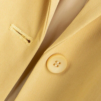 Κοστούμι PEONFLY Γυναικείο μπουφάν μόδας μακρυμάνικο φαρδύ casual μονόχρωμο γραφείο Γυναικείο μονόπλευρο κομψό μπλουζάκι ζακέτα
