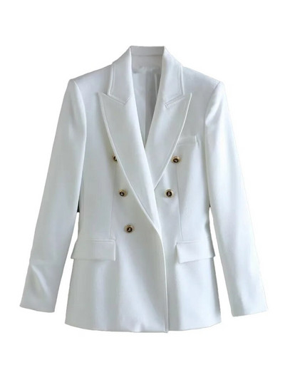 TRAF naiste bleiserjakk, kevad 2023, moodne vintage, nööpidega kontoris naiste ülikond, mantel, pikkade varrukatega naiste ülerõivad, šikk top