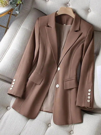Casaco Feminino Chic Suit Γυναικείο τζάκετ 2022 Νέο φθινόπωρο για άνοιξη μαύρο σακάκι με vintage πανωφόρι μπλουζάκια Μόδα φαρδύ γυναικείο παλτό