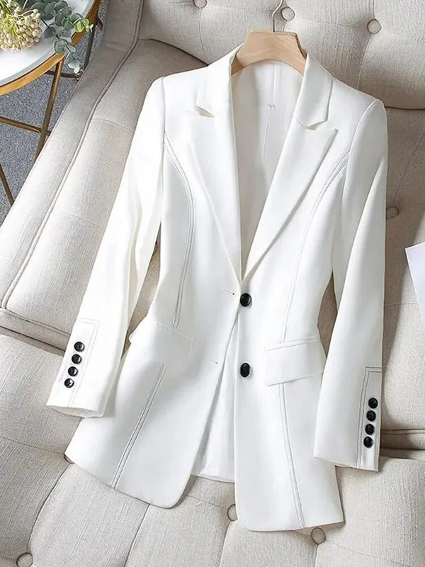 Casaco Feminino šikk kostüümijope, naiste 2022 uus kevad, sügis, must bleiser, vintage ülerõivad, topsid, moodne naiste mantel