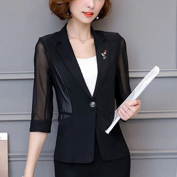 Κομψές μονόχρωμες τσέπες ματισμένες τσέπες All-match Blazer γυναικεία ρούχα Καλοκαίρι 2023 Νέα υπερμεγέθη casual μπλουζάκια Office Lady Blazers