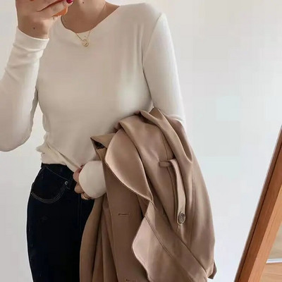 Yasuk Proljeće Jesen Zima Ženska bluza Ženski jednobojni, ležerni, jednostavni, mekani pulover, dolčevita, topla, uska, pletena pulover od baršuna