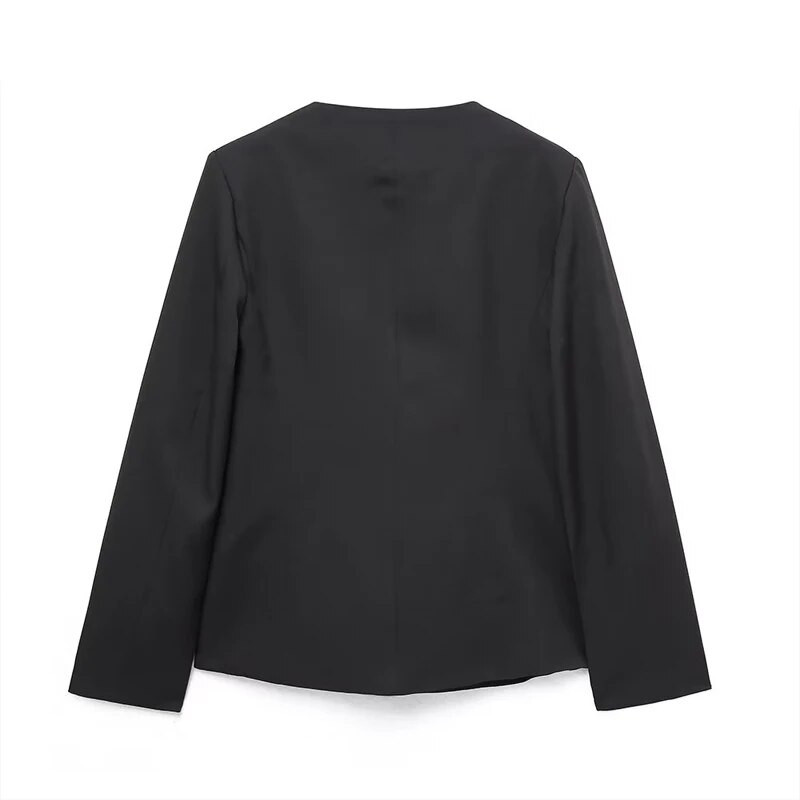 Elegantne õhuke bleiserjakk naiste must 2023 uusim seksikas naissoost Sweetheart kaelus Mantel Office`i naiste ülikond Korea INKEO 2O361