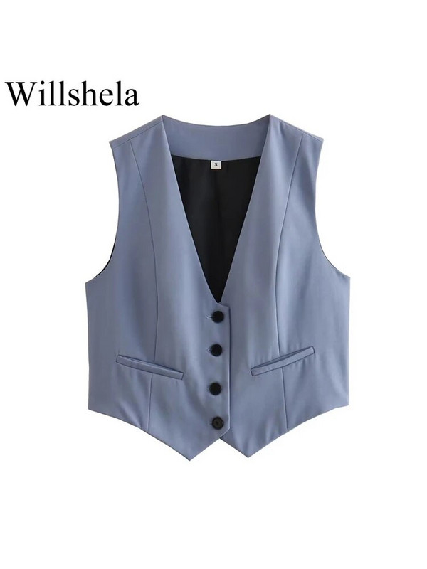 „Willshela“ moteriškos mados, vientisos liemenės be rankovių, senovinės V formos iškirptės liemenės, moteriškos elegantiškos moteriškos apatinės kelnės