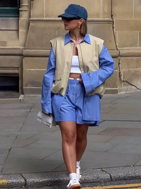 O-kaelusega varrukateta tõmblukuga naiste vest, 2023. aasta sügisene tasku, nööriga naiste vest vabaaja vaba tänavariietus, sobivad jakid