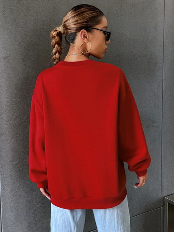 Κορεατικά trend γυναικεία φούτερ Καλιφόρνια Δυτική Ακτή Γυναικεία φούτερ με μακρυμάνικο πουλόβερ με λαιμόκοψη Σπορ και πλούσια ρούχα